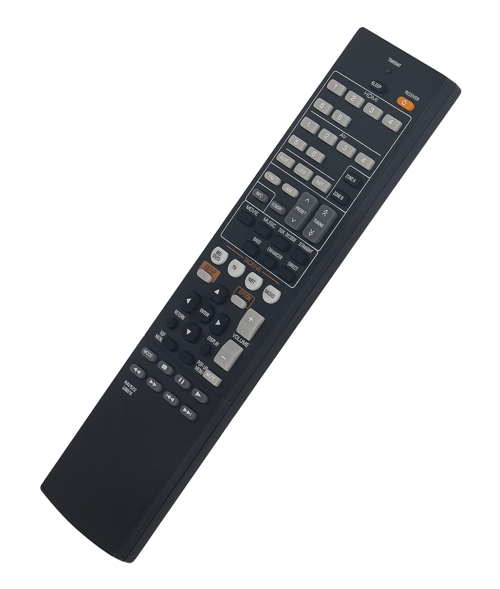 Amazon.com: RAV522 ZJ66510 Replace Remote Control fit for Yamaha